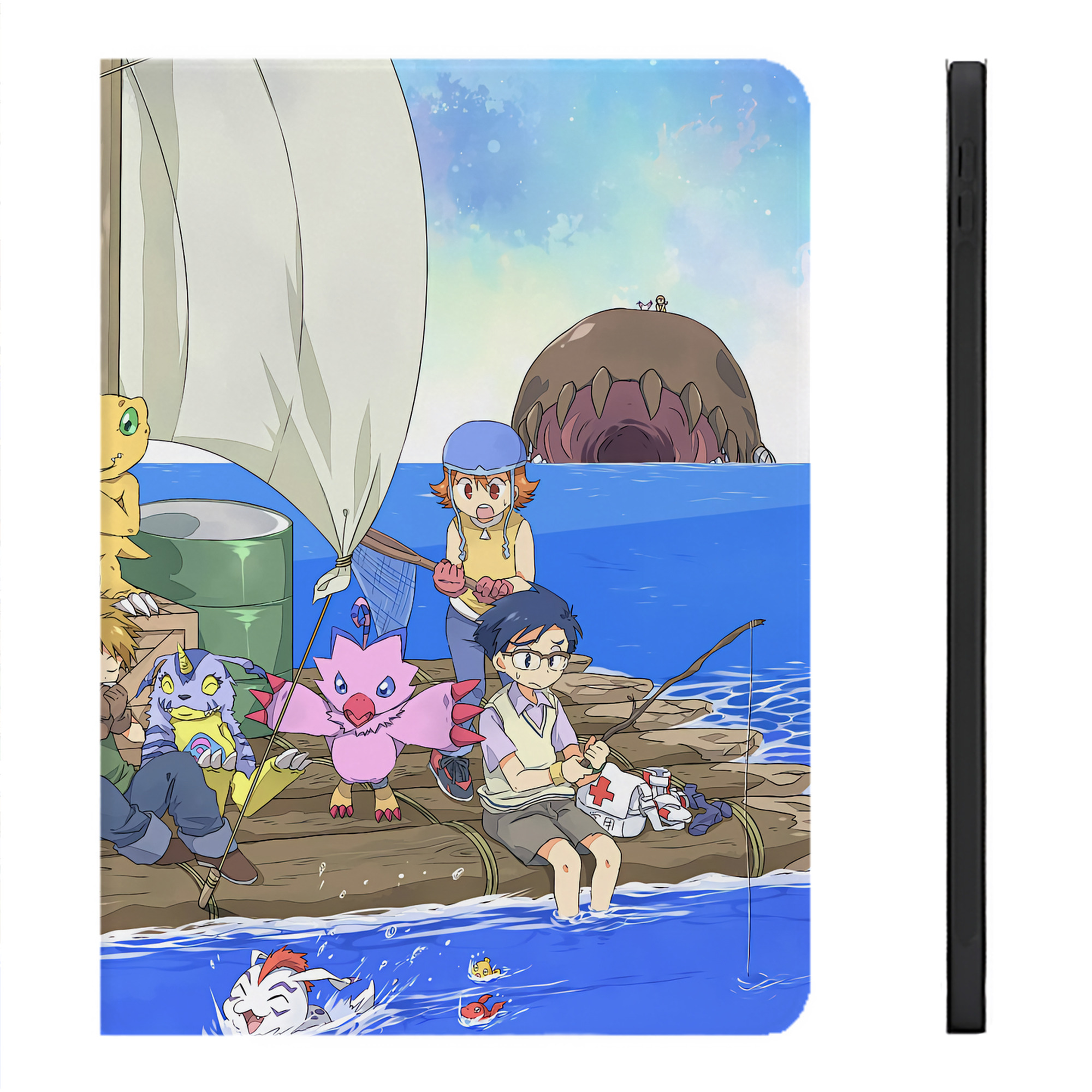 （画像用） Digimon デジタルモンスター/デジモン IPadケース ペンホルダー付き ブックスタイルデザイン